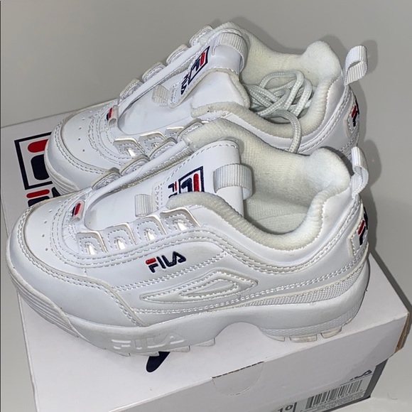 fila girl shoes white